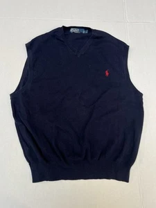 Polo Ralph Lauren, Sweater Vest, Womens, Large (14-16), Navy Blue, Sleeveless - Picture 1 of 6