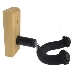 Guitar Wall Mount Hanger for Electric, Acoustic and Bass Guitars - Wood Natural - Picture 1 of 1