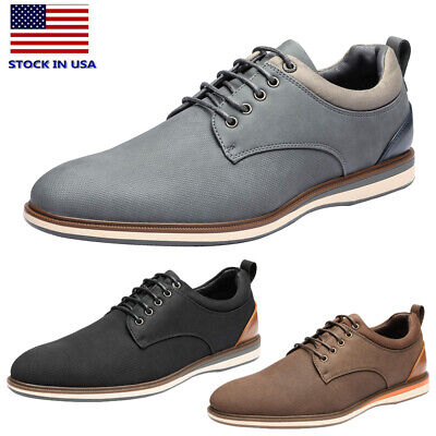 Mens Fashion Oxford Casual Shoes Lace up Comf...