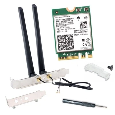 Adaptador M.2 Wifi 6e para Intel AX210 mini kit desktop placa wifi rede sem fio - Imagem 1 de 4