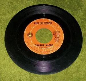 CHARLIE MCCOY 45RECORD KEEP HARPIN BOOGIE WOOGIE BAREFOOT JERRY HARMONICA SWING  - Picture 1 of 2
