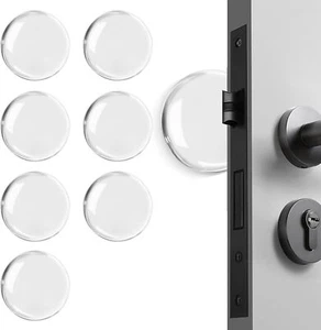 Door Stoppers Wall Protector, 8 PCS Silicone Door Knob Wall Protector with Stron - Picture 1 of 4