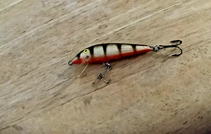 Vintage AC Shiner Sinker Elritze Barsch Farbe mit Streifen eingestellter Köder - schön - Bild 1 von 4