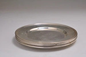 Vintage Six Unmarked Silverplate Desert, Coffee plates- Size 6"Diameter- - Picture 1 of 5