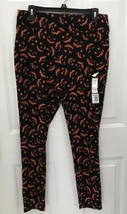 Halloween Pumpkins Soft Black Leggings -Women's Size S/M  NEW - Picture 1 of 2