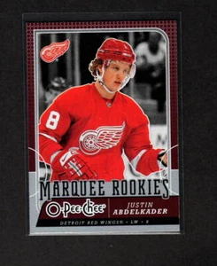 JUSTIN ABDELKADER 2008-09 O-PEE-CHEE ROOKIE HOCKEY CARD DETROIT RED WINGS - Picture 1 of 1