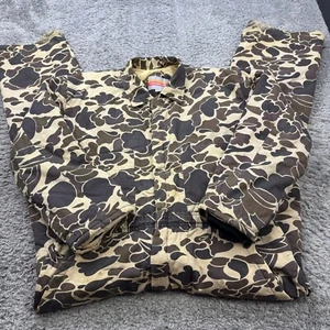 Vtg Winchester Coveralls Men Medium Duck Camo Insolated Hunting Jumpsuit Outdoor - Picture 1 of 12