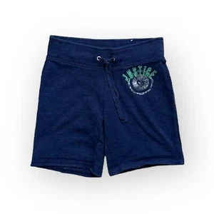 Justice Girls Shorts Size 8 Sweat Terry Type Material Blue Drawstring 5.75” L - Picture 1 of 3