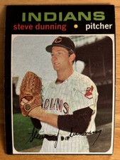 1971 Topps Steve Dunning Baseball Card #294 Indians Pitcher VG O/C