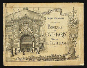 Panorama LE TOUT PARIS par CH. CASTELLANI 1889 / lanterne magique magic lantern