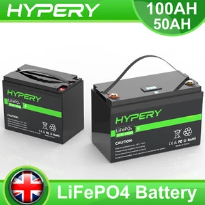 12V 100Ah 50Ah LiFePO4 Lithium Battery BMS Deep Cycle For RV Leisure Off-grid - Picture 1 of 32