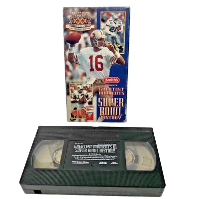 Greatest Moments in Super Bowl History Super Bowl XXX VHS 1995 Smith's Foto 1 de 4