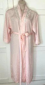 BEAUTIFUL VTG OSCAR de la RENTA NIEMAN MARCUS PINK BOUDOIR DRESSING GOWN SIZE M - Picture 1 of 12
