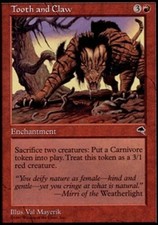 MTG magic cards 1x x1 Light Play, English Tooth and Claw Tempest