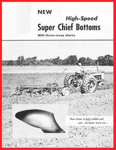 IH McCormick Molboard Plow Shares High-Speed Super Chief Bottoms Brochure 4pages - Picture 1 of 7
