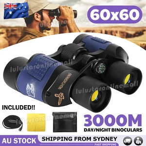 Powerful Telescope 60X60 Binoculars HD 10000M Low Light Vision Outdoor Hunting - Picture 1 of 11