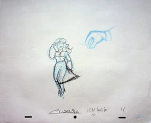 Lápiz Colin White firmado producción 1978 Captain Caveman & the Teen Angels #WC - Imagen 1 de 3