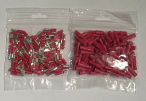 Rundstecker + Rundsteckhülsen Set isoliert rot 0,5-1,5mm² -M4 -100 teilig - Bild 1 von 3