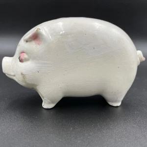 Hand-Painted No Hole Ceramic Pottery Piggy Bank Vintage/Antique - Picture 1 of 7