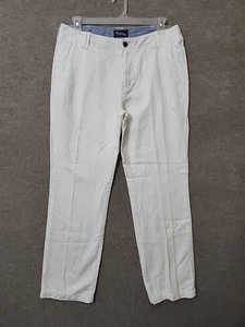 Pantalone uomo St Johns Bay relaxed fit misto lino 34x32 bianco vacanza spiaggia NUOVO - Foto 1 di 8