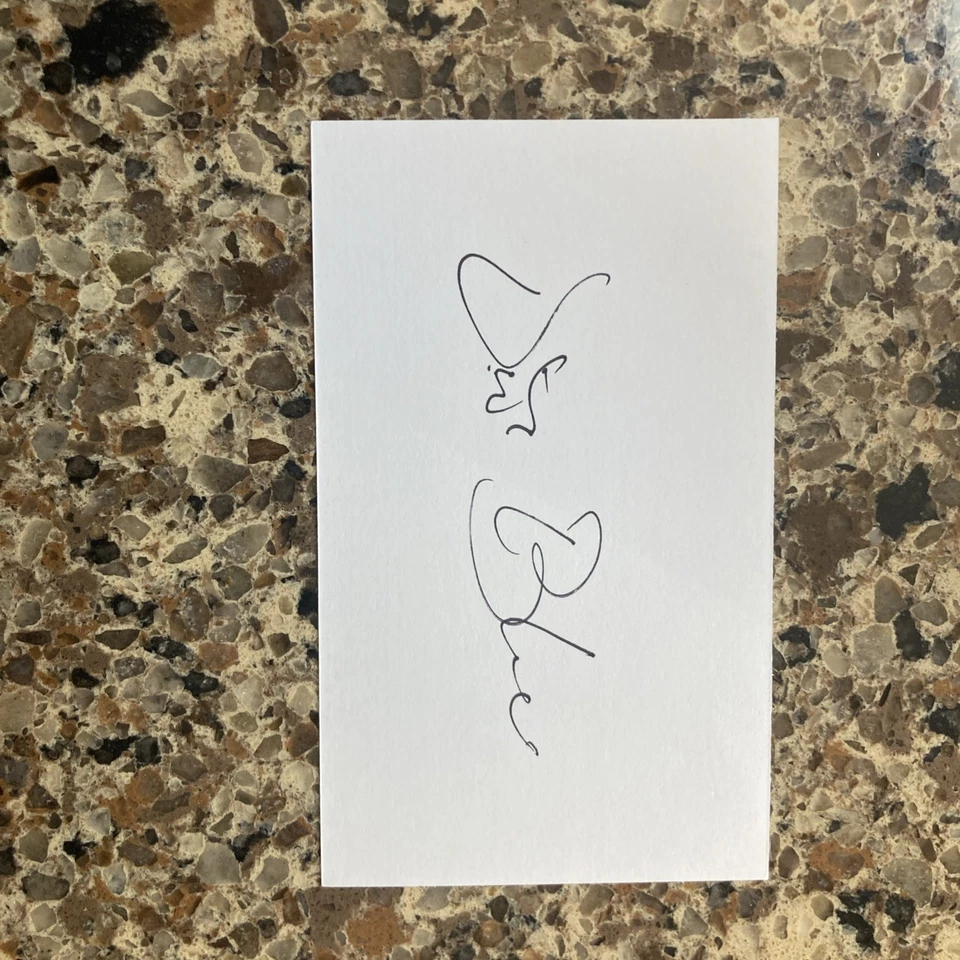 Tarjeta índice Vida Blue firmada 3x5 6x All-Star, 3x WS Champion, 1971 Cy Young, MVP Foto 1 de 1