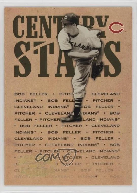 2005 Donruss Throwback Threads Stars Gold Century Proof /100 Bob Feller HOF - Image 1 of 2