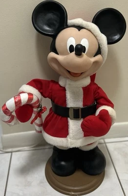 Vintage Mickey Mouse Santa’s Best Christmas Animated Motionette Figure 26" - Image 1 of 4