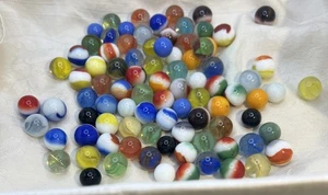 Gemischtes Vintage-Set Murmeln Glimmer, Aufnäher, Wirbel, Tri-Lites, andere 1,5 Pfund #5 - Bild 1 von 9