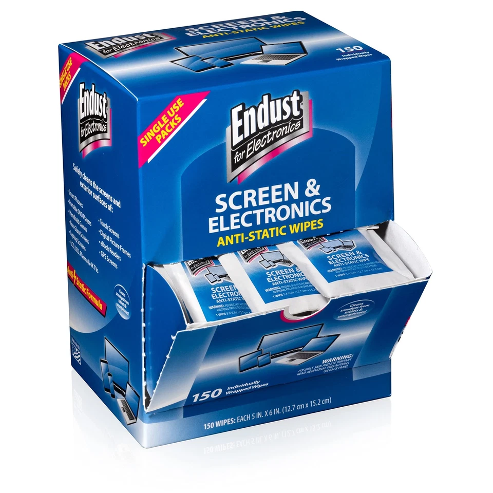  Individually Wrapped Portable Anti-Static Screen & Electronics Cleaning Wipe... - Image 1 of 4