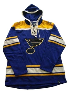 St. Louis Blues '47 Brand Superior Lacer Hoodie Women's 2XL NWT $124.99 MSRP - Picture 1 of 9