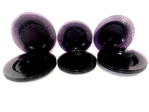 Studio Bormioli Rocco Hammered Purple Amethyst 12 Piece Set Of Plates & Bowls - Picture 1 of 1