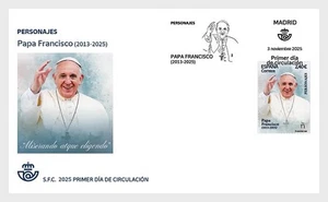 spain ca 2025 Pope FRANCIS 2013 2025 born 1936 buenos aires papal 1v FDC PJ - Picture 1 of 1