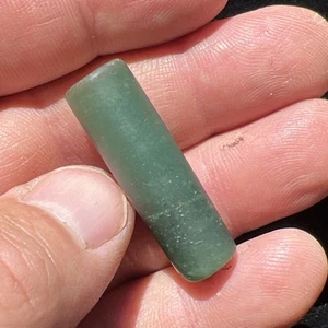 Pre Columbian Jade Bead Found In Guatemala 1.3/8” Long Inca Aztec Mayan PC272 - Picture 1 of 9