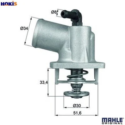 THERMOSTAT COOLANT TI 55 92D FOR VAUXHALL ZAFIRA/Mk ASTRA/IV OPEL 4cyl 1.4L 4cyl - Image 1 of 4
