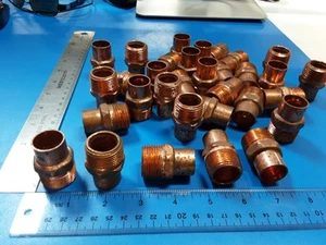 (3 Stück) Streamline W 01146 3/4" Kupfer Druckbecher x MIP Stecker Adapter Fitting - Bild 1 von 15