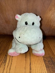 Ty Pluffies Tubby The Hippo Light Green Hippo Plush Stuffed Animal 2002 - Imagen 1 de 8