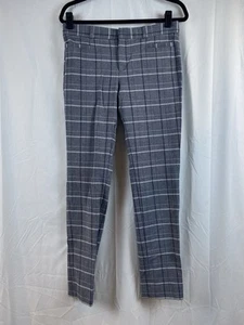 Banana Republic Sloan Pants Gray Large Check Women’s Size 4L - Picture 1 of 8