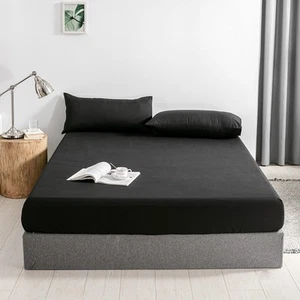 Good Nite Lenzuola 90x200cm Nero Microfibra Profondità 30 cm Lavabile in - Foto 1 di 1