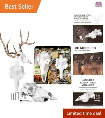 Deer Antler Mount Kit Plastic 3D Realistic European Mount Universal Fit - Image 1 of 4