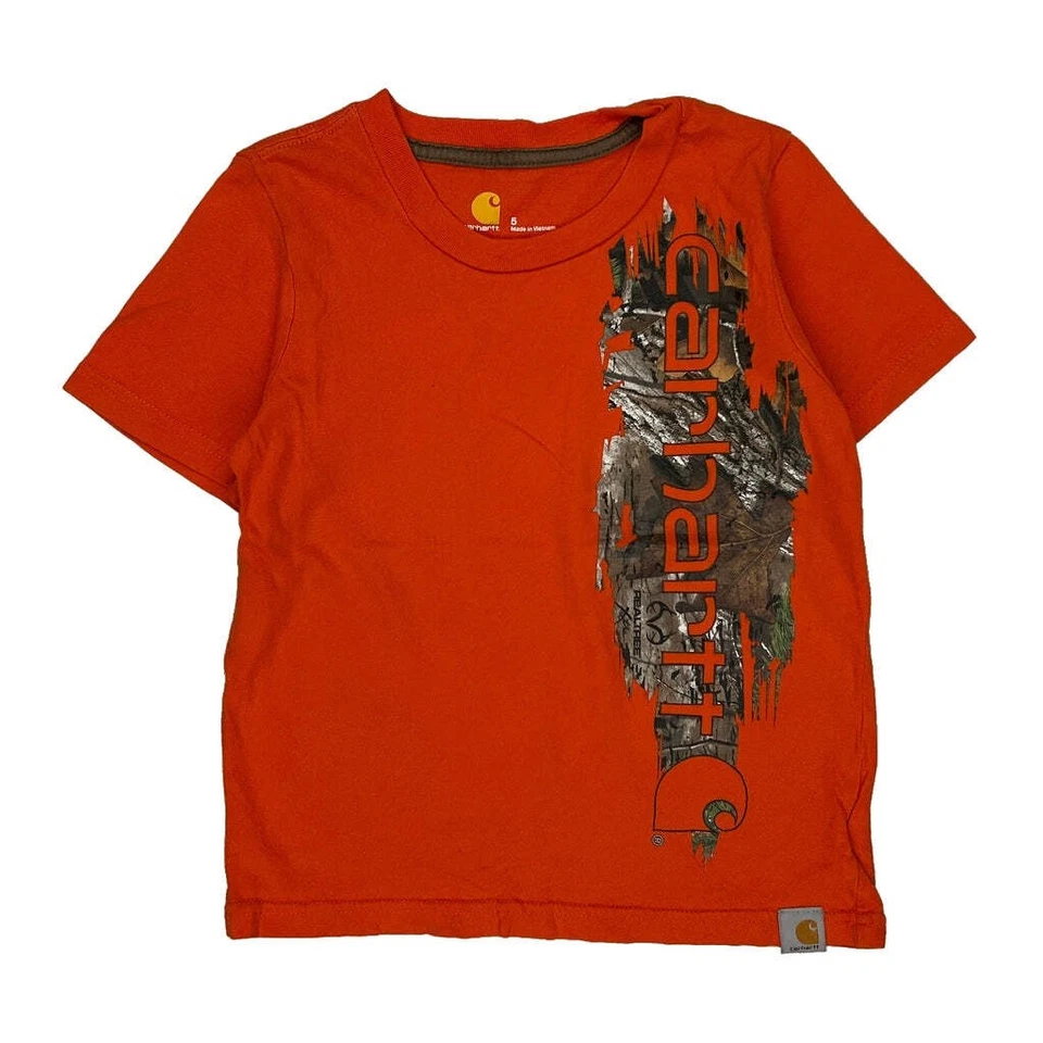 Camiseta Gráfica Carhartt Idade 5 - Algodão Laranja Pequena - Imagem 1 de 4
