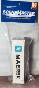 Maersk White 40' Hi Cube Refrigerator Container Walther Scene 949-8353 HO - Picture 1 of 3