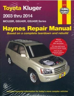 Manuale Haynes Toyota Kluger 2003-2014 officina 3MZ-FE 2GR-FE - Immagine 1 di 4