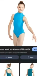 Leotardo Clásico Cuello Simulado RD50059 Revolution Talla Sa Pequeño Mediano Azul Nuevo con Etiquetas - Imagen 1 de 7