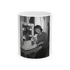 Tasse à café blanche Francine York #67 (icône féminine vintage)