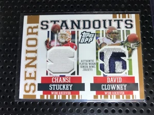 Chansi Stuckey David Clowney Topps DPP Dual Prime Jersey /49 - Picture 1 of 3