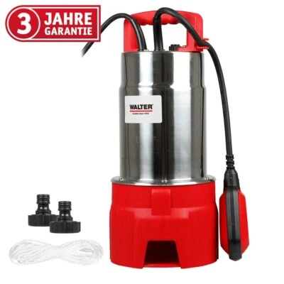 WALTER Schmutzwasserpumpe Tauchpumpe 1100W , Gartenpumpe 20.000l/h - Bild 1 von 4