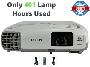 Epson PowerLite X27 3LCD Projector Portable 2700 ANSI HD - Only 401 Hours Used! - Picture 1 of 6