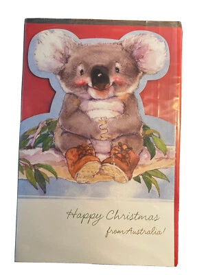 25TH AVENUE Aussie christmas card Koala- Australiana Christmas Greeting Card