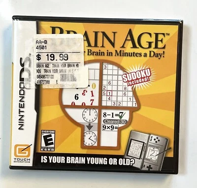 Brain Age: Train Your Brain in Minutes a Day (Nintendo DS, 2006) New and Sealed - Image 1 of 4