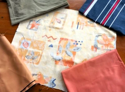 Stoffreste Materialmix gesamt Länge und Gewicht ca über 6M- 720 gr. Stoffpaket - Bild 1 von 4